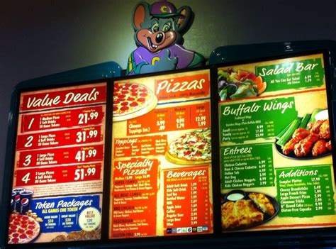 Cheese offers a variety of combos, rewards, and fun gifts for kids&39; birthday parties, pizza night, and arcade games. . Chuck e cheese menu